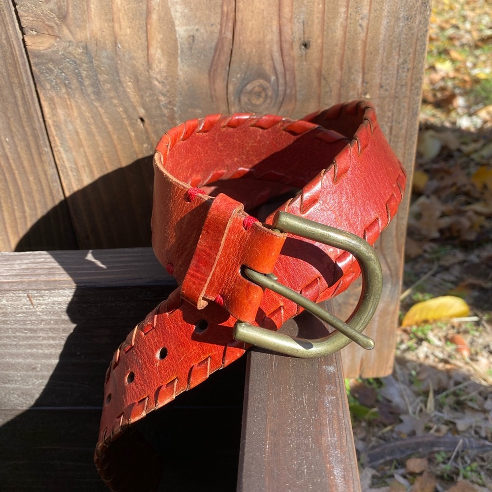 Statement Piece Lucky Brand Red Leather Belt